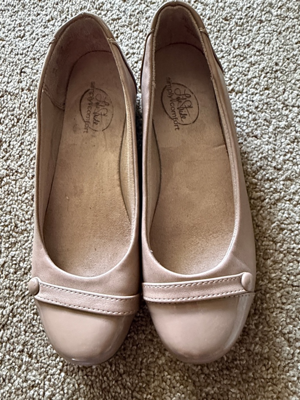 Life Stride Blush Pink Slip-On Ballet Flats